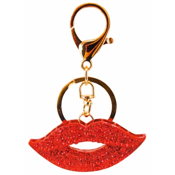 Μπρελόκ ΚΟΚΚΙΝΑ ΧΕΙΛΗ με Στρας