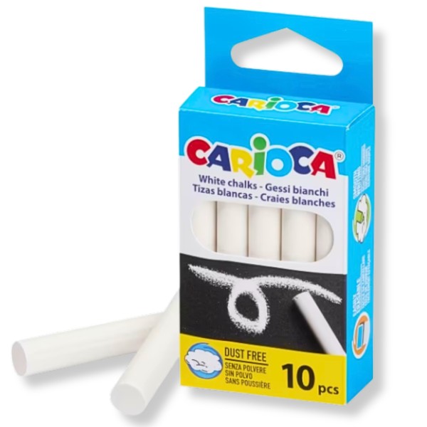 Κιμωλίες Carioca ΛΕΥΚΕΣ 10τμχ