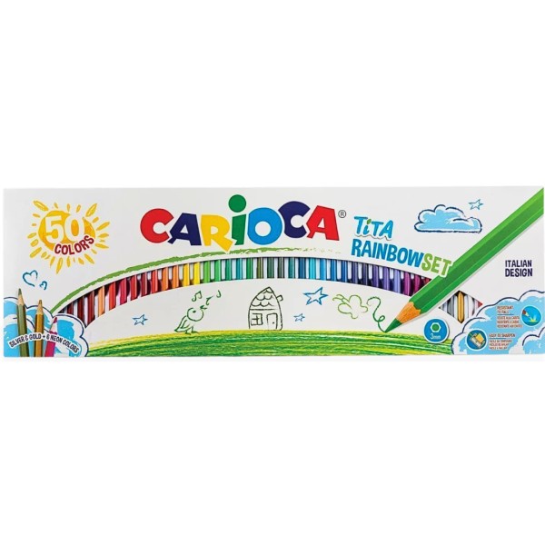 Ξυλομπογιές  CARIOCA ΤΙΤΑ RAINBOW Σετ 50 χρωμάτων