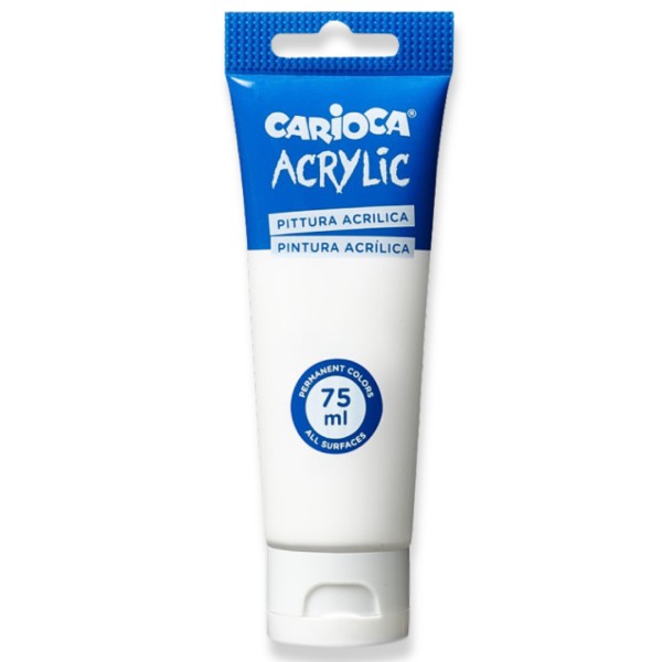 Ακρυλικό Χρώμα Carioca 75ml WHITE