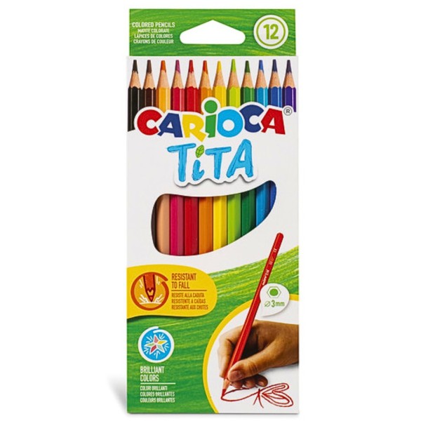 Ξυλομπογιές Χρωματιστές CARIOCA ΤΙΤΑ 12 χρωμ.