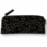 Pouch Artebene Μαύρο με χρυσές λεπτομέρειες φύλλων