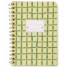 Σημειωματάριο Σπιράλ TULIP A5 Twin Wire Notepad - SMALL GREEN LATTICE