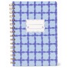 Σημειωματάριο Σπιράλ TULIP A5 Twin Wire Notepad - SMALL BLUE LATTICE