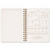 Σημειωματάριο Σπιράλ TULIP A5 Twin Wire Notepad - SMALL PINWHEEL PINK