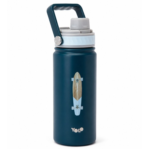 Μεταλλικό Θερμός YOLO με Λαβή 500ml SKATEBOARD