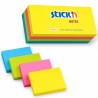 Χαρτάκια STICK'N Χρωματιστά ΝΕΟΝ 38x50 100φυλ Σετ 12τμχ