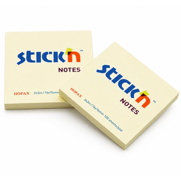 Αυτοκόλλητα Χαρτάκια Σημειώσεων Stick’N Κίτρινο 76X76 100φ