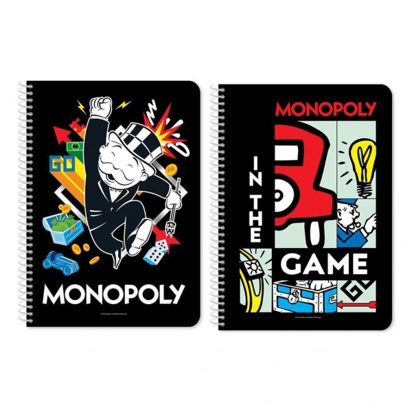 Τετράδιο Σπιράλ Monopoly 17x25 εκ.. 2 Θέματα. 60 Φύλλα. 2 Σχέδια
