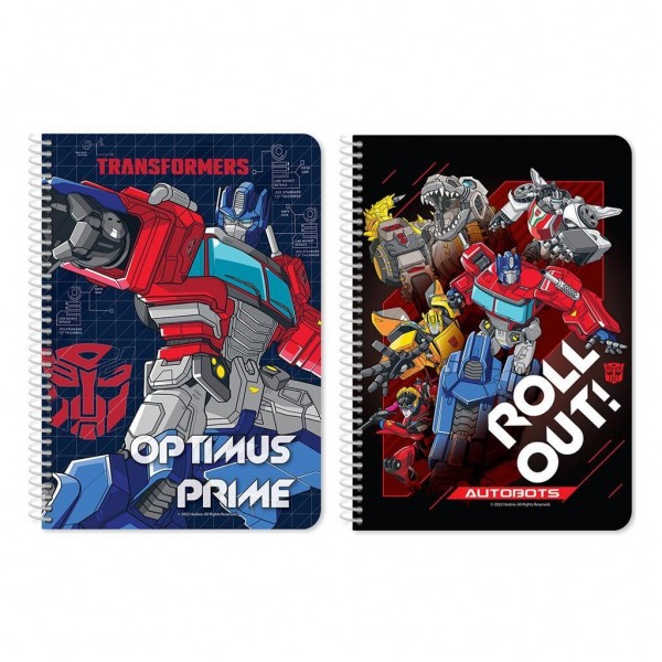 Τετράδιο Σπιράλ Transformers 17x25 εκ.. 2 Θέματα. 60 Φύλλα. 2 Σχέδια
